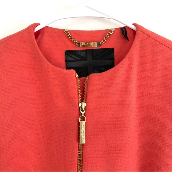 Planet London Orange Straight Transitional Coat - Picture 3 of 10